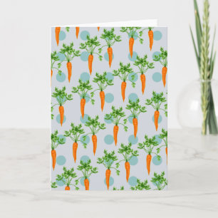 Carrot vegetable pattern card