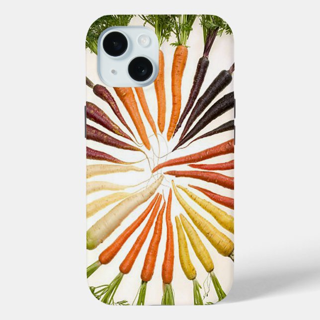 Carrot Vegetables Colourful Rainbow Pattern Garden Case-Mate iPhone Case (Back)