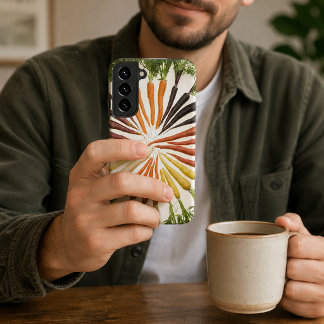 Carrot Vegetables Colourful Rainbow Pattern Garden Samsung Galaxy Case