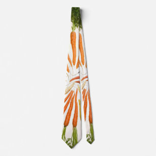 Carrot Vegetables Colourful Rainbow Pattern Garden Tie