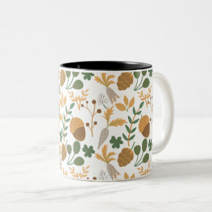Carrots And Nuts Pattern Two-Tone Coffee Mug