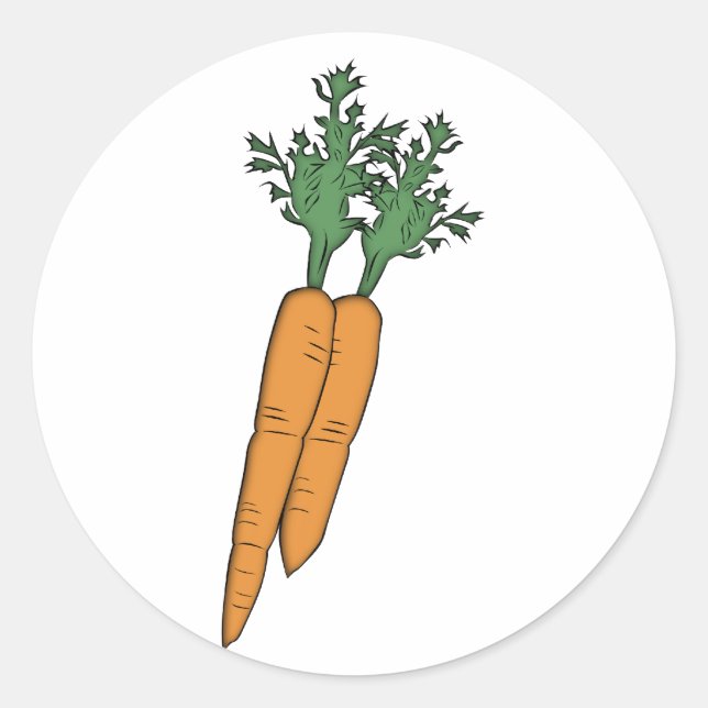 carrots classic round sticker (Front)