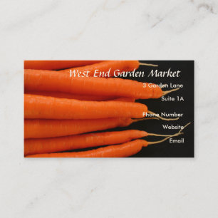 Carrots Fresh from the Garden Business Card