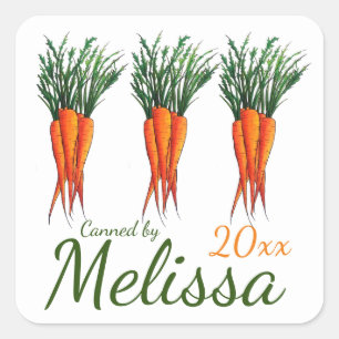 Carrots Home Canned By From the Kitchen Garden of Square Sticker