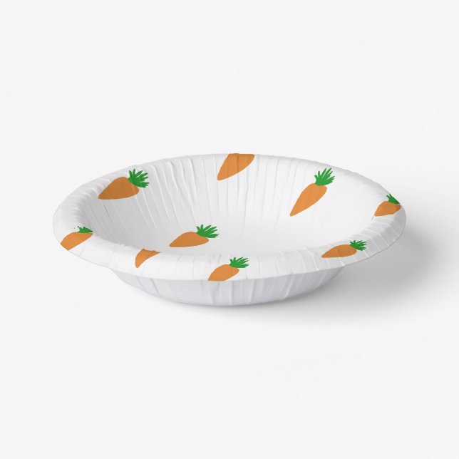 "Carrots" Paper Bowls Paper Plate (Angled)