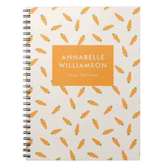 Carrots Vegetables Personalised Notebook (Front)