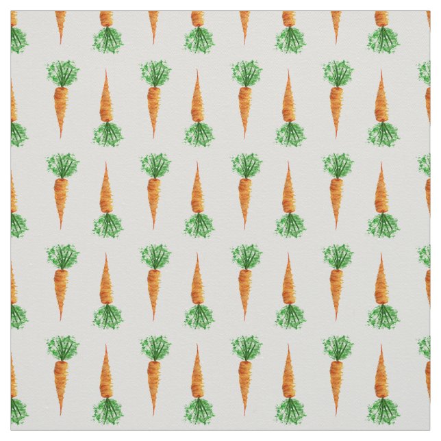 Carrots watercolor modern pattern fabric (Swatch)