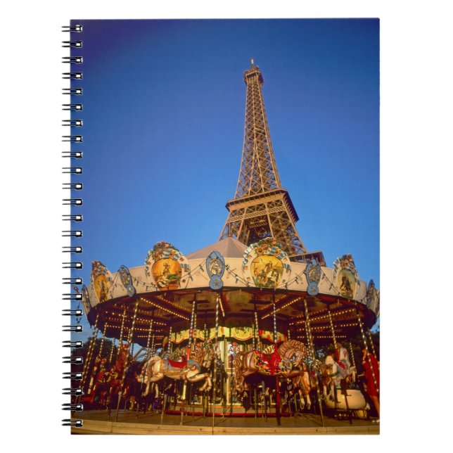 Carrousel, Eiffel Tower, Paris, France Notebook (Front)