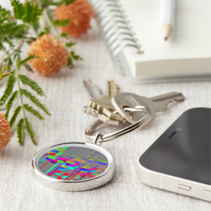 "Carrousel" Geometric Art Key Ring