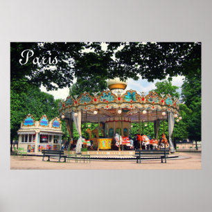 Carrousel in the Tuileries, Paris, France Poster