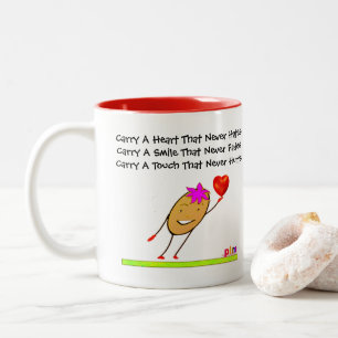 Carry A Heart That Never Hates Two-Tone Coffee Mug