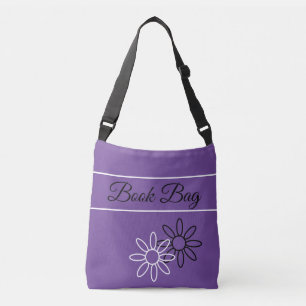Carry books or other items in this pretty purple crossbody bag