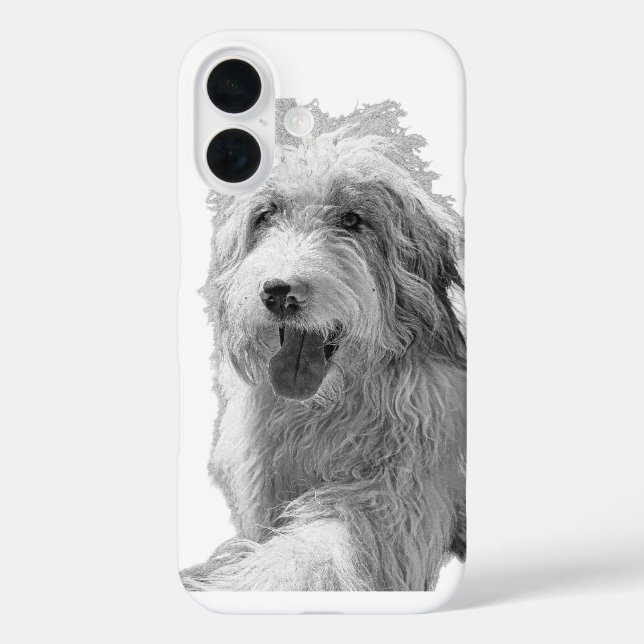 Carry Calm – Monochrome Dog Portrait Case-Mate iPhone Case (Back)