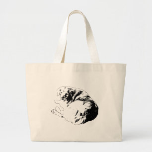 Carry Calm, Soft Curl Large Tote Bag