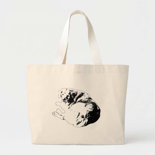 Carry Calm, Soft Curl Large Tote Bag (Front)