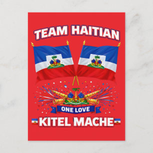 Carry It Out Haiti One Love Flag Postcard