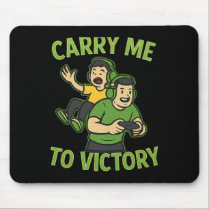 Carry Me To Victory Gamer Esports Graphic Design 1 Mouse Pad