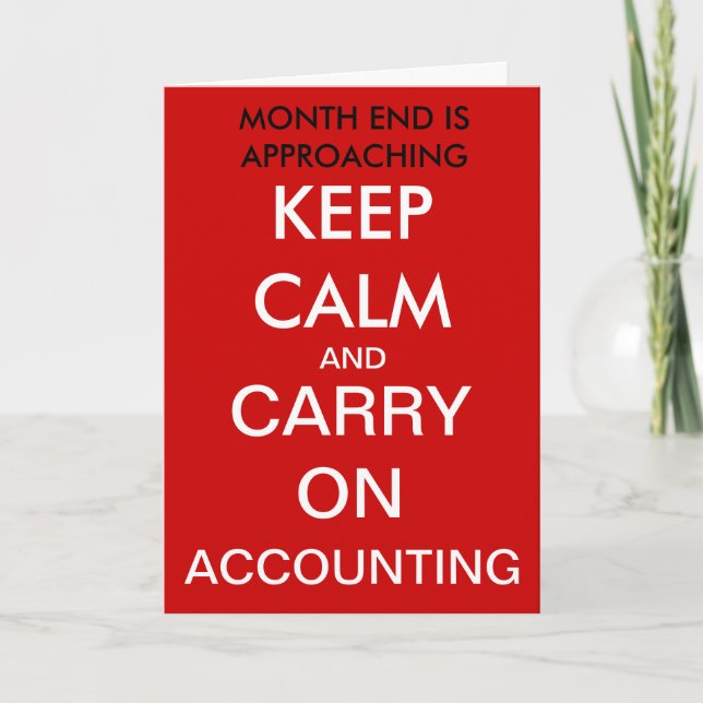 Carry on Accounting Accountant Birthday Card (Front)