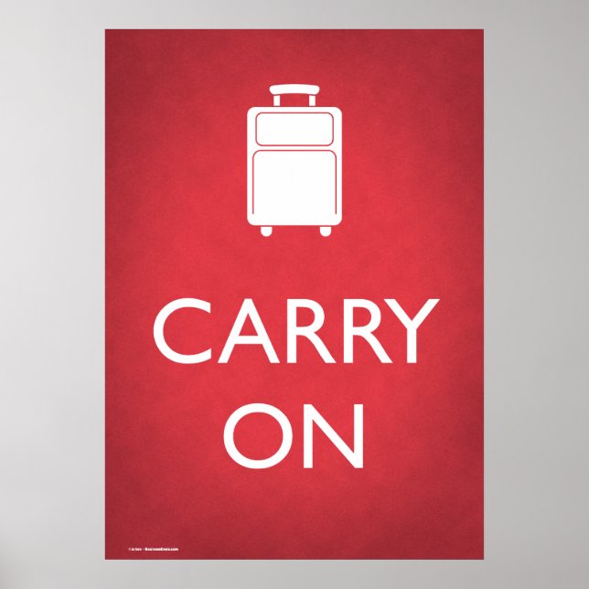 Carry On Luggage Funny Poster (Front)