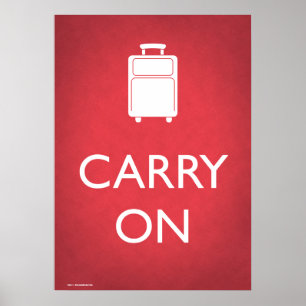 Carry On Luggage Funny Poster