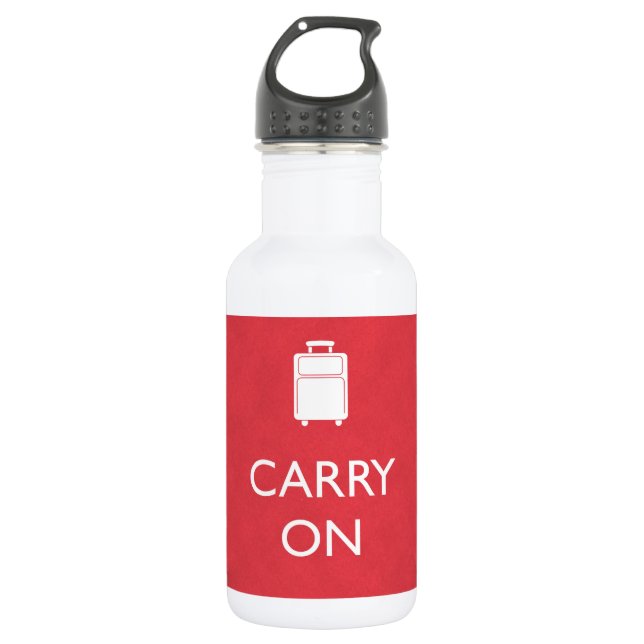 CARRY ON - Luggage - Funny Red 532 Ml Water Bottle (Front)