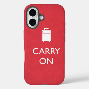 CARRY ON - Luggage - Funny Red iPhone 16 Case