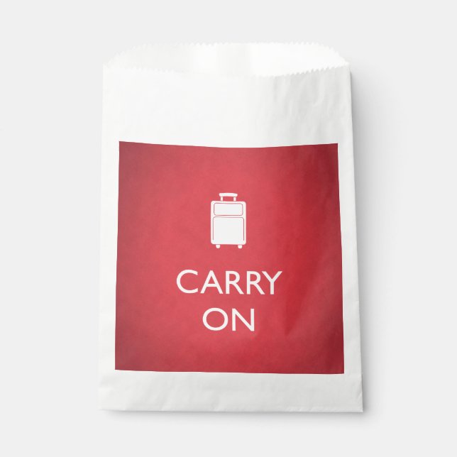 CARRY ON - Luggage - Funny Red Favour Bag (Front)