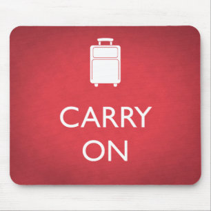 CARRY ON - Luggage - Funny Red Mouse Pad