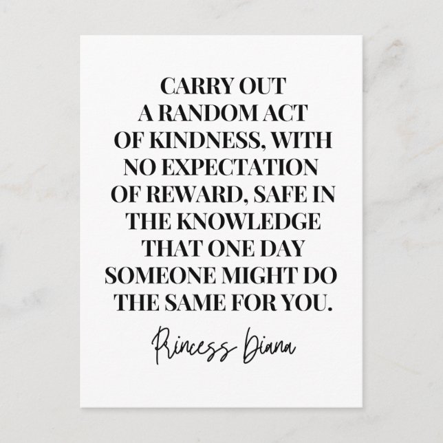 Carry out a random act of kindness  postcard (Front)