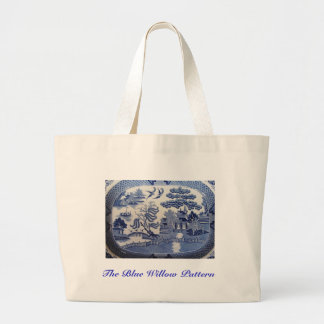 Carry the Blue Willow Pattern at all Times Large Tote Bag