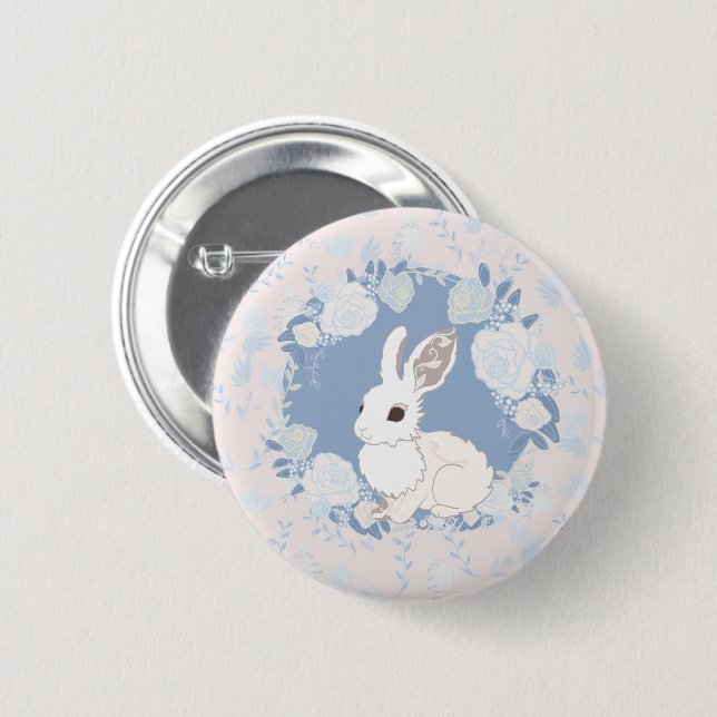 Carry the Bunny 6 Cm Round Badge (Front & Back)