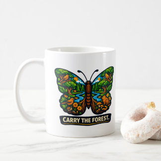 Carry The Forest Butterfly Ecosystem Coffee Mug