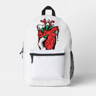 Carry your essentials with a bold statement using  printed backpack