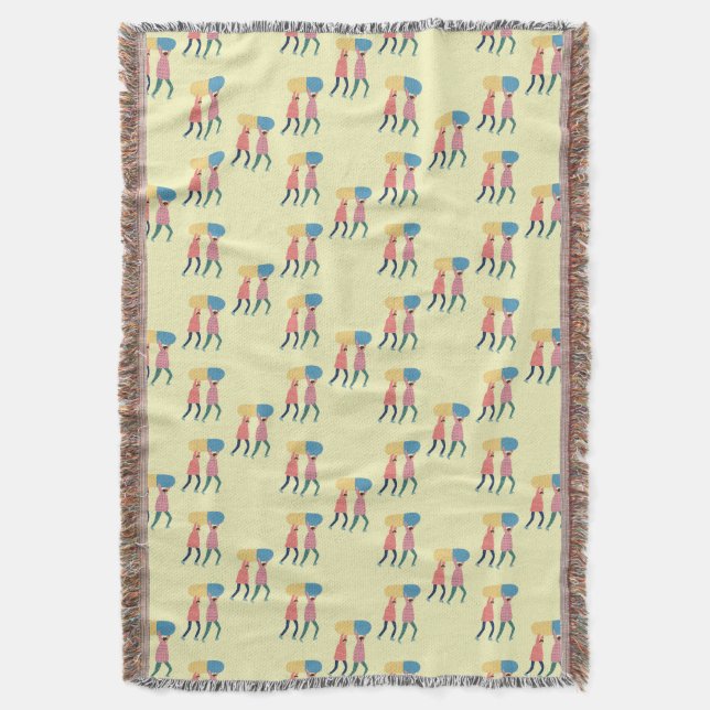 Carrying A Pill Pattern Throw Blanket (Front Vertical)