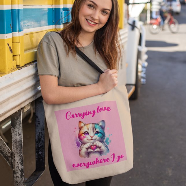 Carrying love everywhere I go totebag Tote Bag (Creator Uploaded)