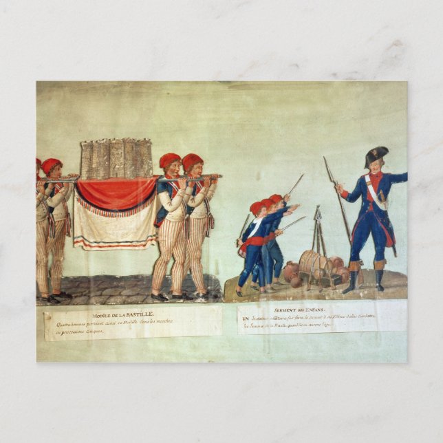Carrying of the Model of the Bastille Postcard (Front)