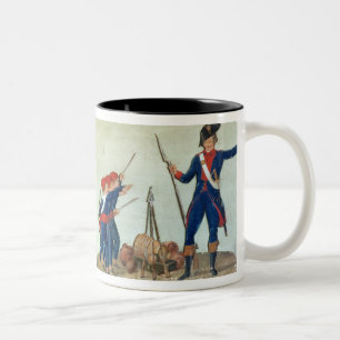 Carrying of the Model of the Bastille Two-Tone Coffee Mug