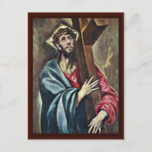 Carrying The Cross By Greco El Postcard