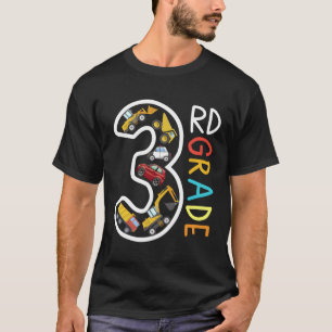 Cars 3Rd Grade First Day Of School Construction Ve T-Shirt