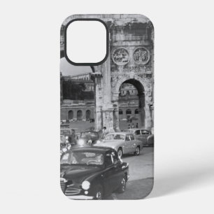 Cars and ancient monuments Rome Italyvintage, ital iPhone 12 Case