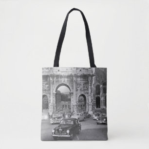 Cars and ancient monuments Rome Italyvintage, ital Tote Bag
