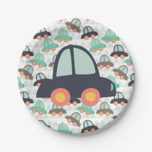 Cars and More Cars Paper Plate