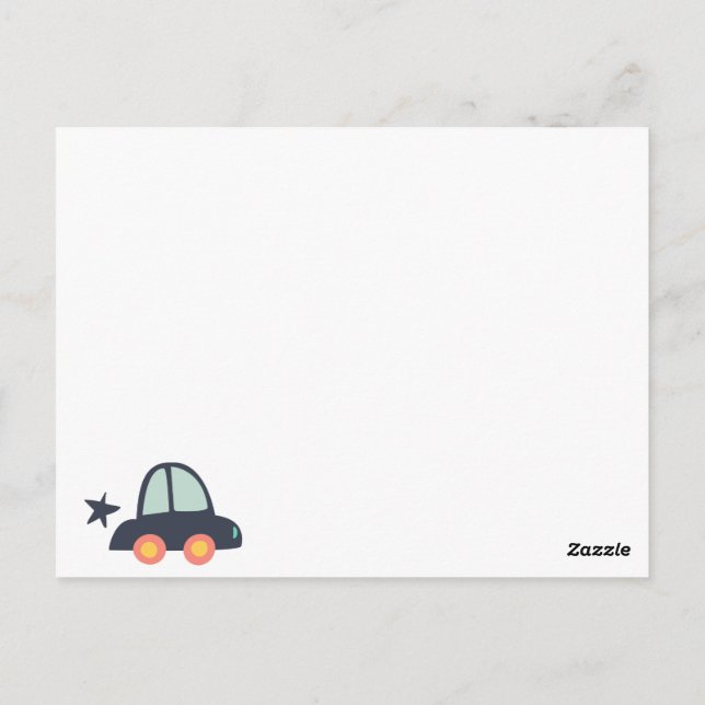 Cars and More Cars Postcard (Back)