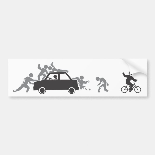 Cars Attract Zombies Bumper Sticker (Front)
