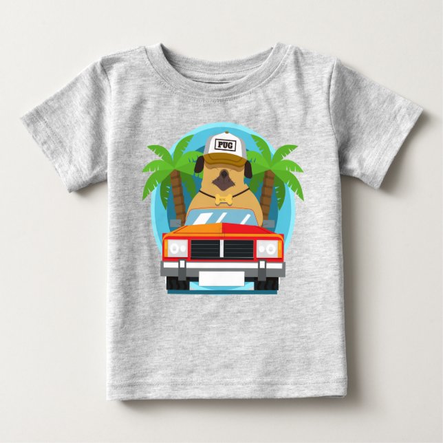 Cars for kids Racing Funny Bumper Retro Meme Baby T-Shirt (Front)