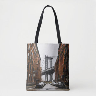 CARS PARKED NEAR BROWN BUILDING TOTE BAG