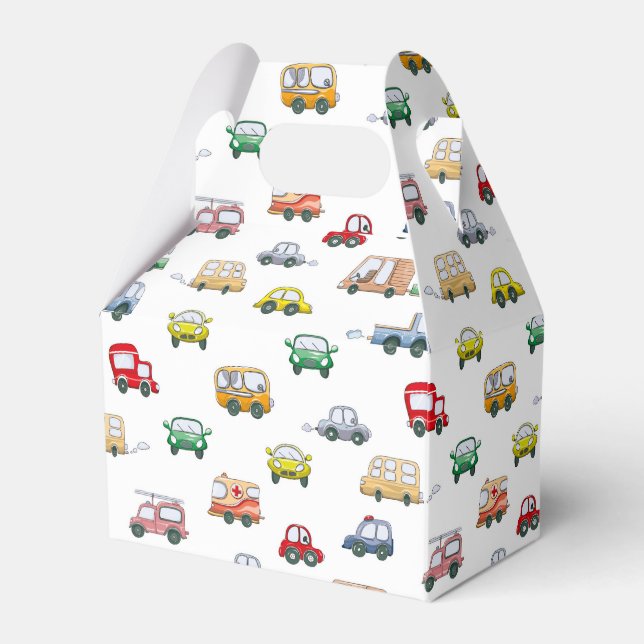 Cars Pattern Favour Box (Front Side)
