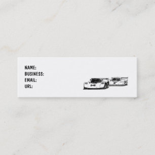 Cars - Race - Skinny - Customised Mini Business Card