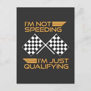Cars Racing Gift Speeding Qualifying Racer Postcard
