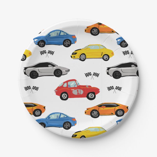 Cars theme Party Plates (Front)